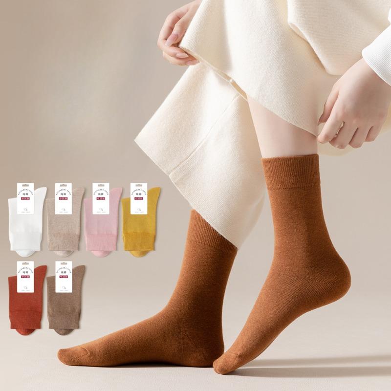 

Women s Pure Cotton Mid-calf Socks, Solid-color Breathable and Sweat-absorbing Long Calf Socks, Antibacterial Boneless All-cotton Socks 1 pair абрикосовий/рожевий