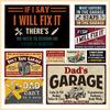 Retro Garage Metal Tin Sign Vintage Tool Wall Art Poster for Home Bedroom Bathroom Decoration Rustic Wall Decor Chic Gift
