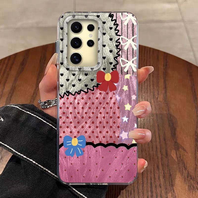For Samsung Galaxy A15 A16 A25 A26 A35 A36 A55 A56 S24 S25 Plus Ultra 5G Phone Cover Cartoon Cat Leopard Print Patterns Bumper