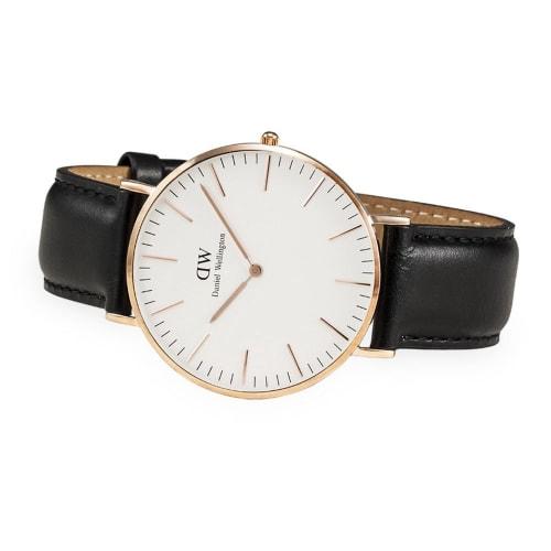 Daniel Wellington 40mm Rose Gold Leather Belt Sheffield 0107DW