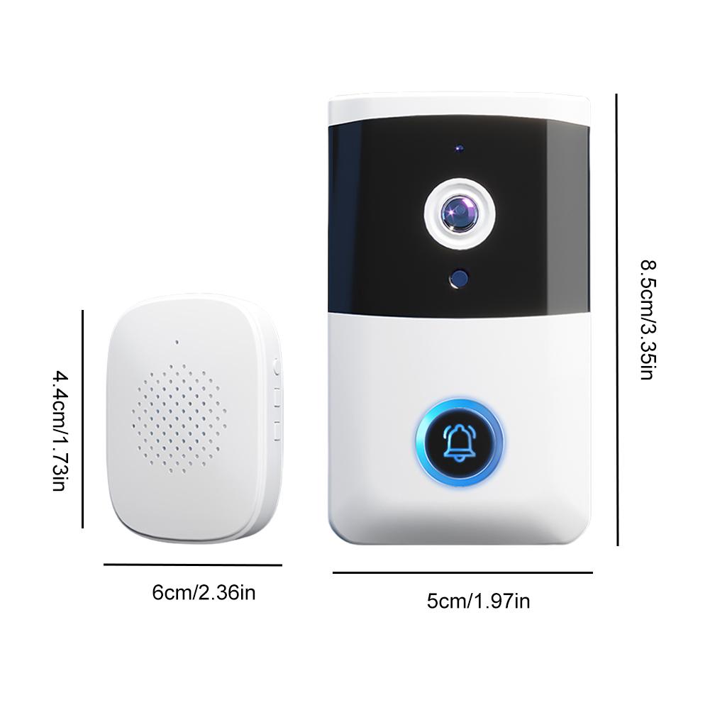 WiFi Wireless Video Doorbell IR Night Vision Visual Doorbell Two-way Audio Home Door Bell Home Security System