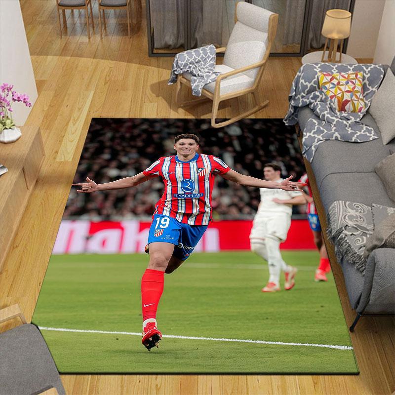 Alvarez Flannel Printed Carpet, Home Sofa Decoration for Living Room & Bedroom, Non‑Slip Play Flannel Floor Mat for Game Room