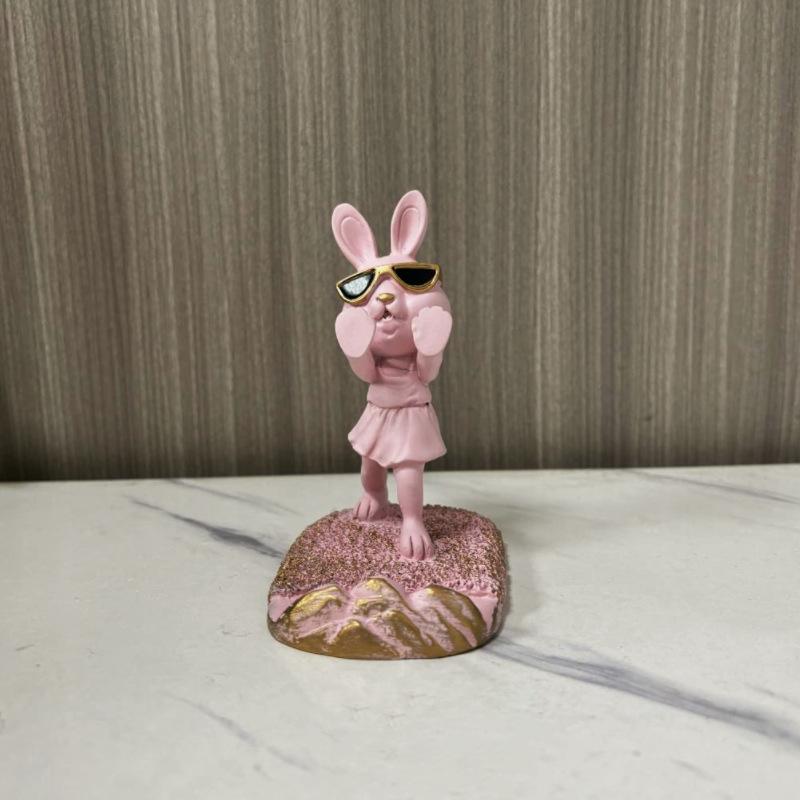 Rogue Rabbit Ornament Niedlicher Handyhalter Büro Desktop Ornament