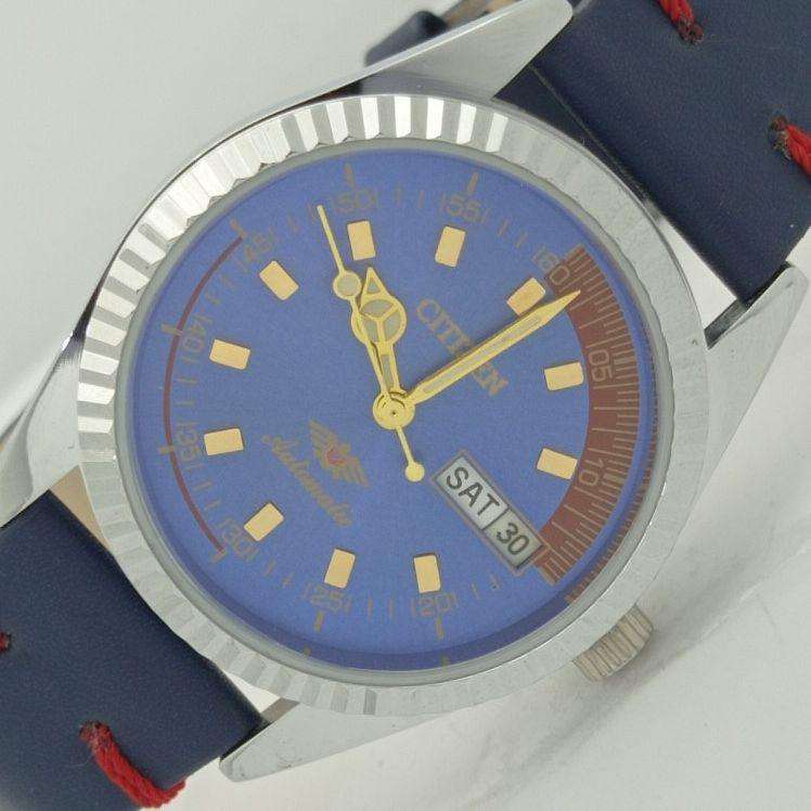 

ВОССТАНОВЛЕННЫЕ МУЖСКИЕ ЧАСЫ CITIZEN AUTOMATIC 8200 JAPAN С СИНИМ ЦИФЕРБЛАТОМ 009-a413230-2 Sku009-a413230