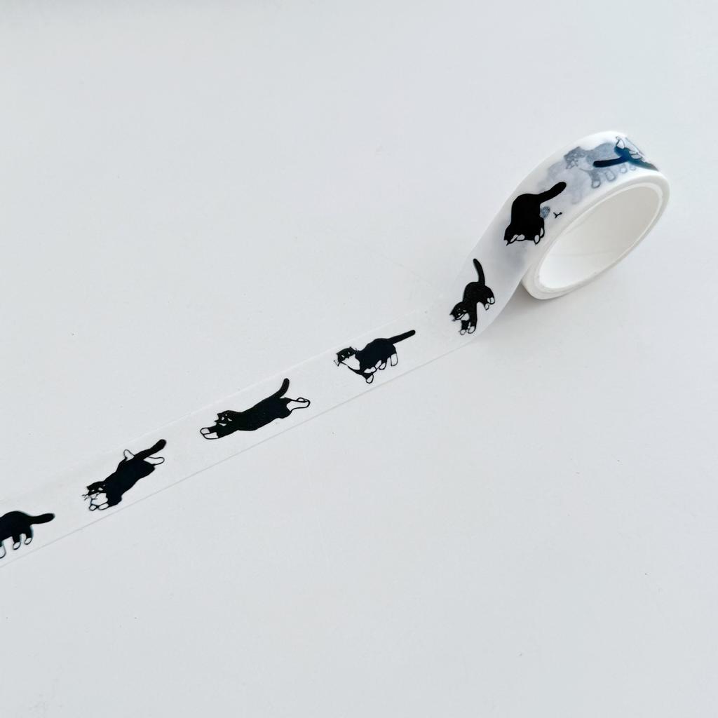 15mmx5m Cartoon Cat Washi Tape Cute Decorative Adhesive Tape for DIY Scrapbooking Journal Stationery