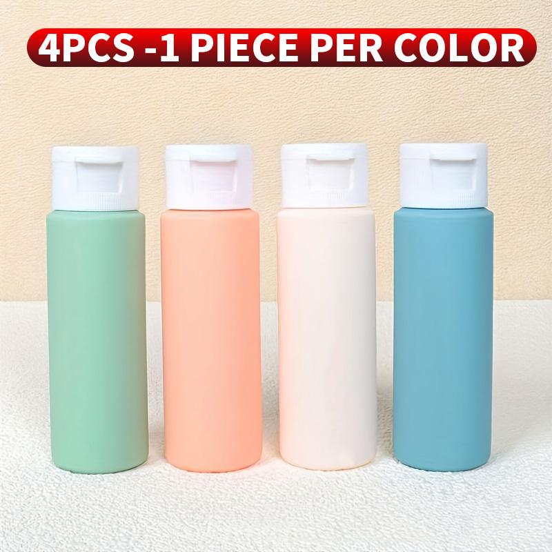 

Набор из 4 шт. - многоразовые пластиковые пустые бутылочки по 50 мл, дорожный набор, герметичный косметический контейнер для лосьона, шампуня