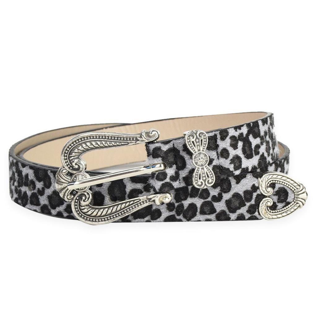 Unique Waist Belt Leopard Print Chain for Cowboy Cowgirl Stylish Hot Buckle Retro Hot Buckle Waist Chain Belt