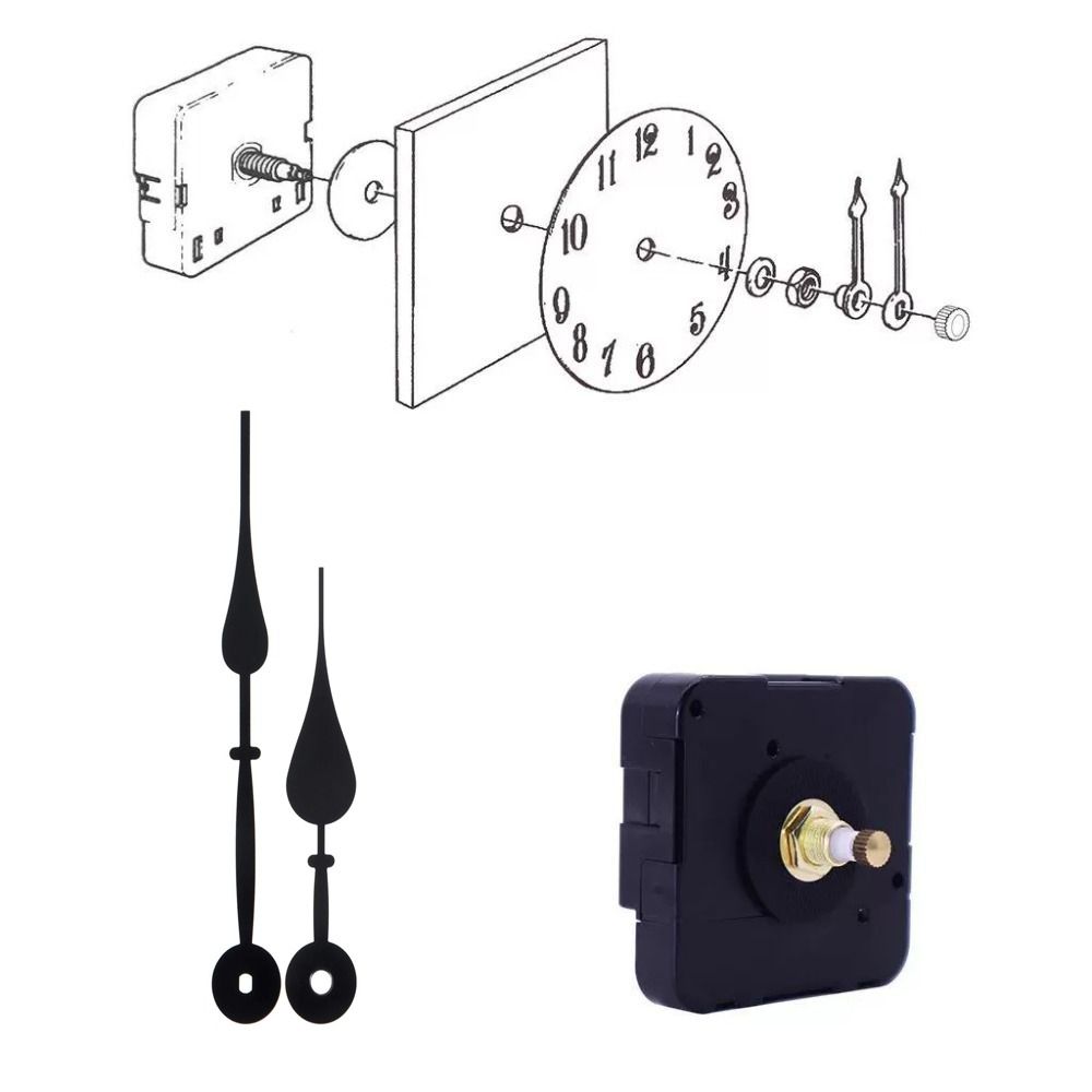 Long Shaft Clock Movement Mechanism Kit Motor Tool Kit Wall Clock Clockwork Repair Parts  DIY Clock