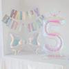 2 digital colorful transparent bow balloons for graduation, wedding, baby shower, anniversary, and birthday party decoration