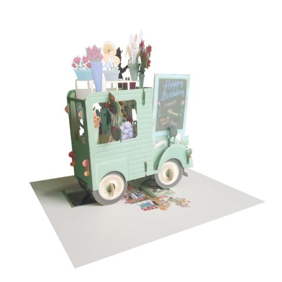 

Поздравительная открытка Легко устанавливаемый плавающий дизайн Стереоскопическая 3D всплывающая открытка на День рождения, выпускной разноцветный