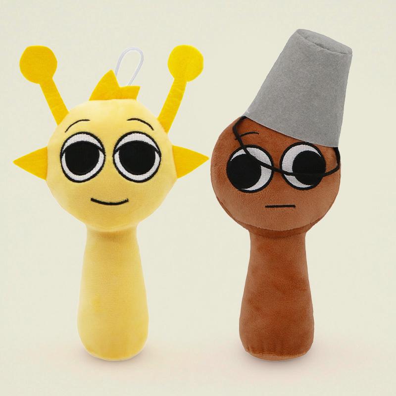 2pcs Sprunki Plush Rhythm Box Toy, Featuring Iconic Characters Simon and Blud Perfect Stuffed Gift for Birthdays, New Year, or Christmas Presents
