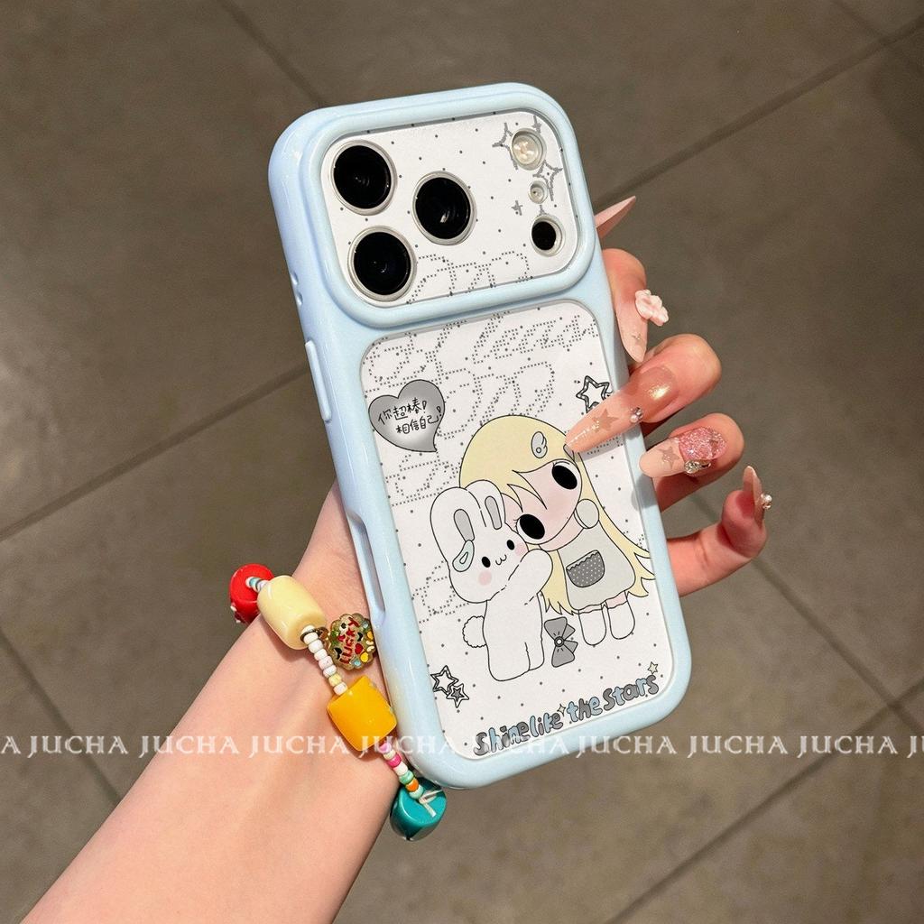 Applicable To Apple 11Pro Mobile Phone Case Personalized Cartoon Iphone11 Animation New 11 All-inclusive Girl and Rabbit