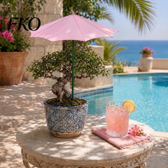 Patio Plant Sunshade 10 Inch Diam Umbrella, Outdoor UV Protection Shade, Mini Parasol Provides Shade Seedlings To ?Defend Plants from