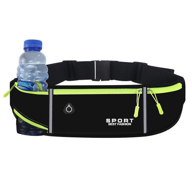 Slim Reflective Waterproof Sports Waist Bag With Headphone Hole Lightweight Portable Design Ideal For Running & Outdoor Sports