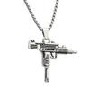High-End Men's Necklace: Unique Submachine Gun Pendant - 2024 Trendy Hip-Hop Accessory.