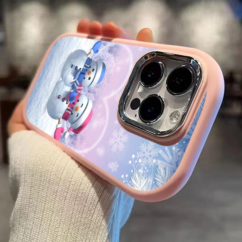 N116 Crăciun Fericit La mulți ani de artă Huse de telefon moi pentru Samsung S24 S23 A15 A12 A35 A54 Infinix Hot 40i Placare Cadru de protecție pentru cameră Capac din spate