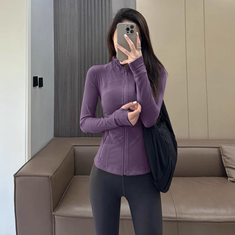 Sports Fitness Long Sleeves European and American Quick Drying Running Large Size Elastic Tights Slim Fit Breathable Yoga Clothes Top Women