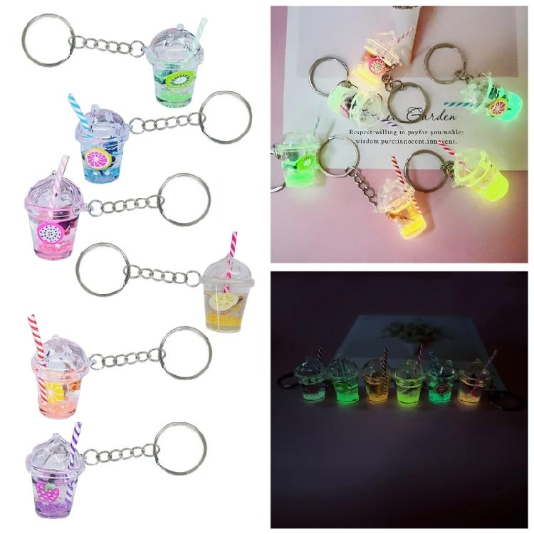 Small BobaMilk Tea Cup Key Chains Cute Bubble Tea Keychain KawaiiCar Keyring
