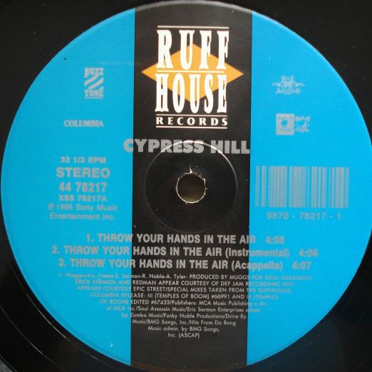 

12inch Record CYPRESS HILL Throw Your Hands In The Air 4478217 Ruffhouse Recor 1995 US Rap HipHopRB Used