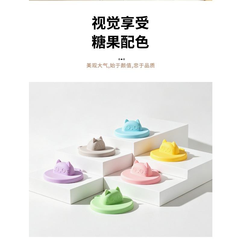 Pet Silicone Can Lid Sealing Cover With Spoon For Cat Dog