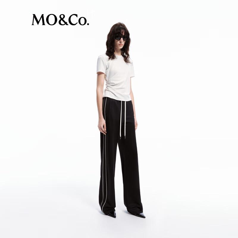 MO&Co. Metal Badge Short Sleeve T-Shirt