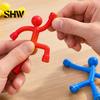 Interactive Toys for Family 10Pcs Magnetic Stick Figure Fidget Toy, Bendable Magnet Matchman Fridge Portable Home Note Photo Holder, Stress