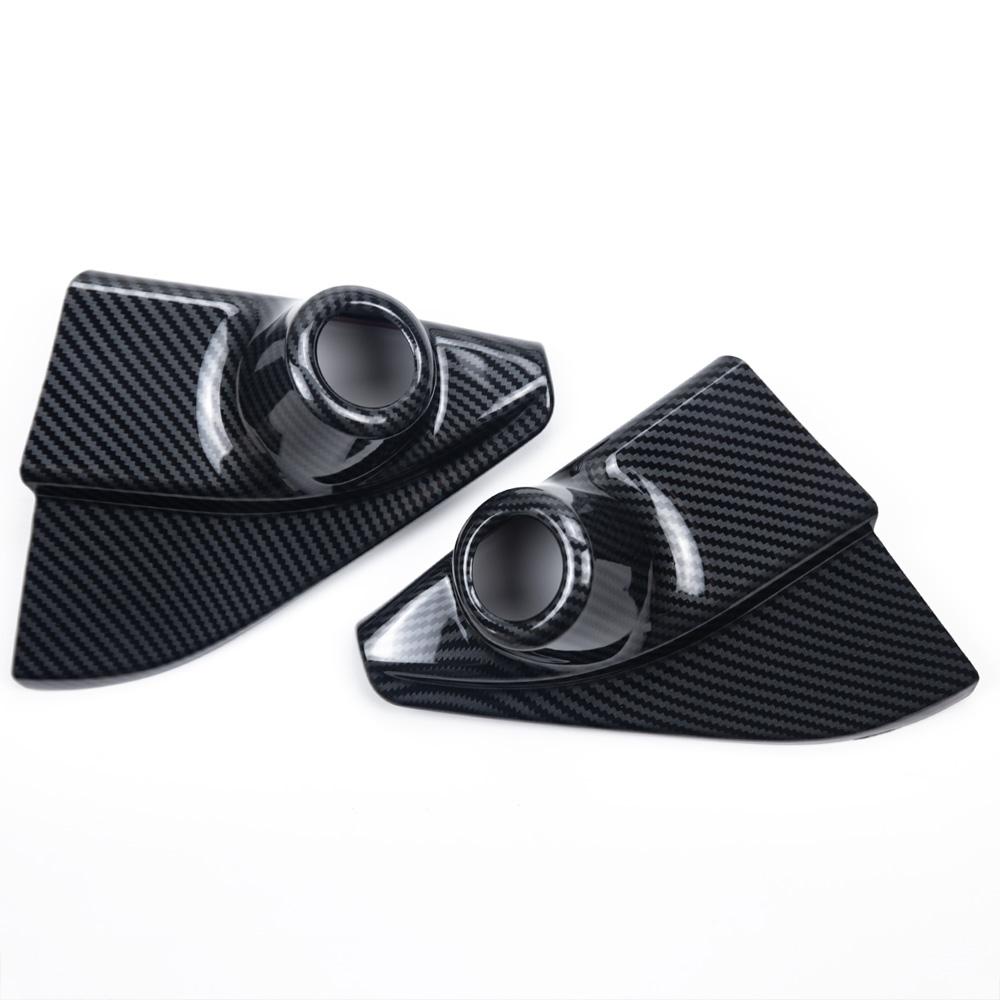 2 pièces Garniture de Cadre de Haut-parleur de Pilier de Voiture Couleur Fibre de Carbone Motif Bambou pour Toyota Hilux Revo Conquest 2015-2021 Toyota Fortuner