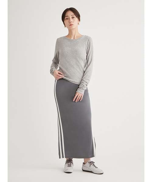 Emi Slub Jersey Free Small 2-Way Top, 13WCT251059, LGRY, Size,