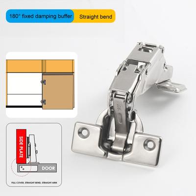 165 Grad/180 Grad Schrankscharnier mit leiser Dämpfung, hydraulischer Puffer für Küchenschrank, Kleiderschranktür, 3D verstellbar