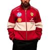 Puma X Ferrari F1 Mode Vielseitige Jacke mit Reißverschluss, langen Ärmeln und Stehkragen für Herren, Jacke Rot 763954-01