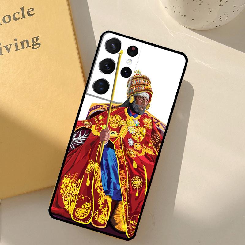 Emperor Menelik Ii Of Ethiopia Adwa Phone Case For Samsung Galaxy S25 Ultra S20 S21 S22 S23 S24 Plus S9 S10 S25 FE Cover Shell