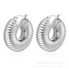 Stainless Steel Chunky Hoop Earrings for Women Teen 18K Gold Plated Hypoallergenic Thick Huggie Hoop Jewelry for Christmas Gifts