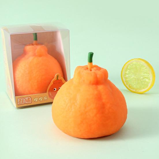 Stress Relief Ugly Orange Toy Decompression Dekopon Tangerine Squeeze Stress Ball Anti-anxiety Simulation Fruit Sensory Fidget Toy