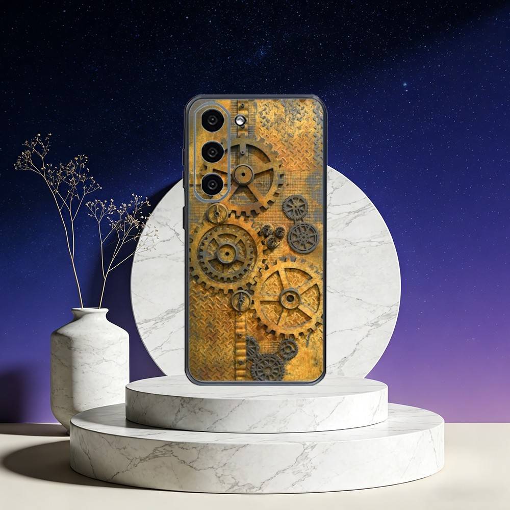Retro Industrial Style Rusty Walls Phone Case For Samsung Galaxy A73,A72,A71,A70,A53,A52,A51,Others Soft Black Cover