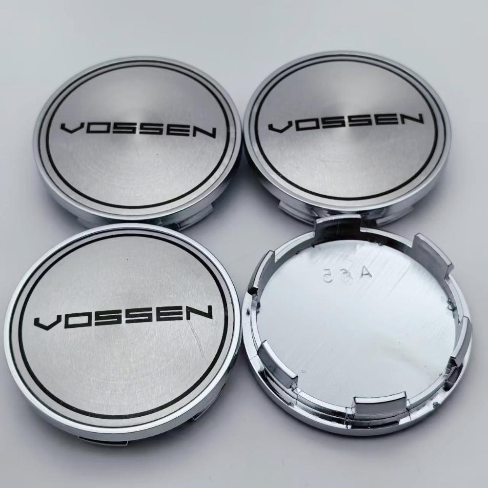 4 Stück 65MM Clips 59MM Vossen Logo Emblem Auto Radnabendeckel Räder Nabenkappe Felge Radkappen Staubschutz Ersatz Auto Zubehör