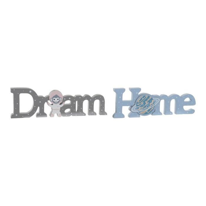 Figurine décorative astro monkey 29,5 x 3 x 9 cm naturel (2 unités)