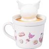 Sanrio "Latte Art Kuromi" 3D Mug with Lid, Approx. 230ml, Approx. 12 x 13cm, Character Tableware, Goods, Purple, san4551-4