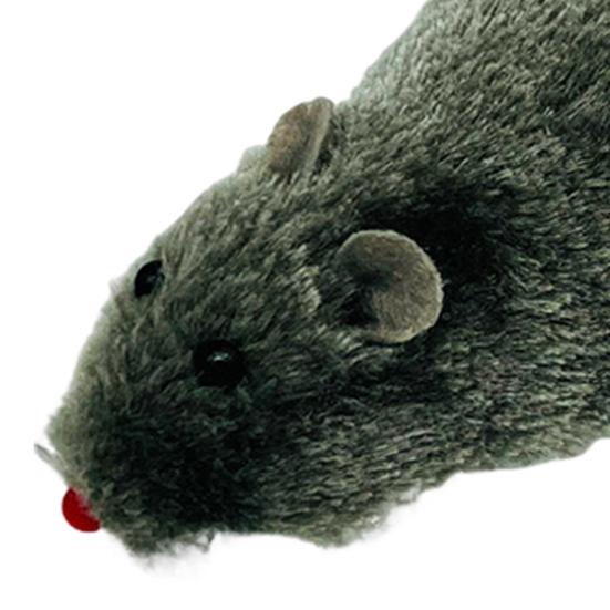 Wind-Up Mouse Cat Toy Realistic Furry Mouse Interactive Pet Toy Funny Moving Mouse for Chasing And Pouncing Play Stimulates Indoor Hunting Instincts