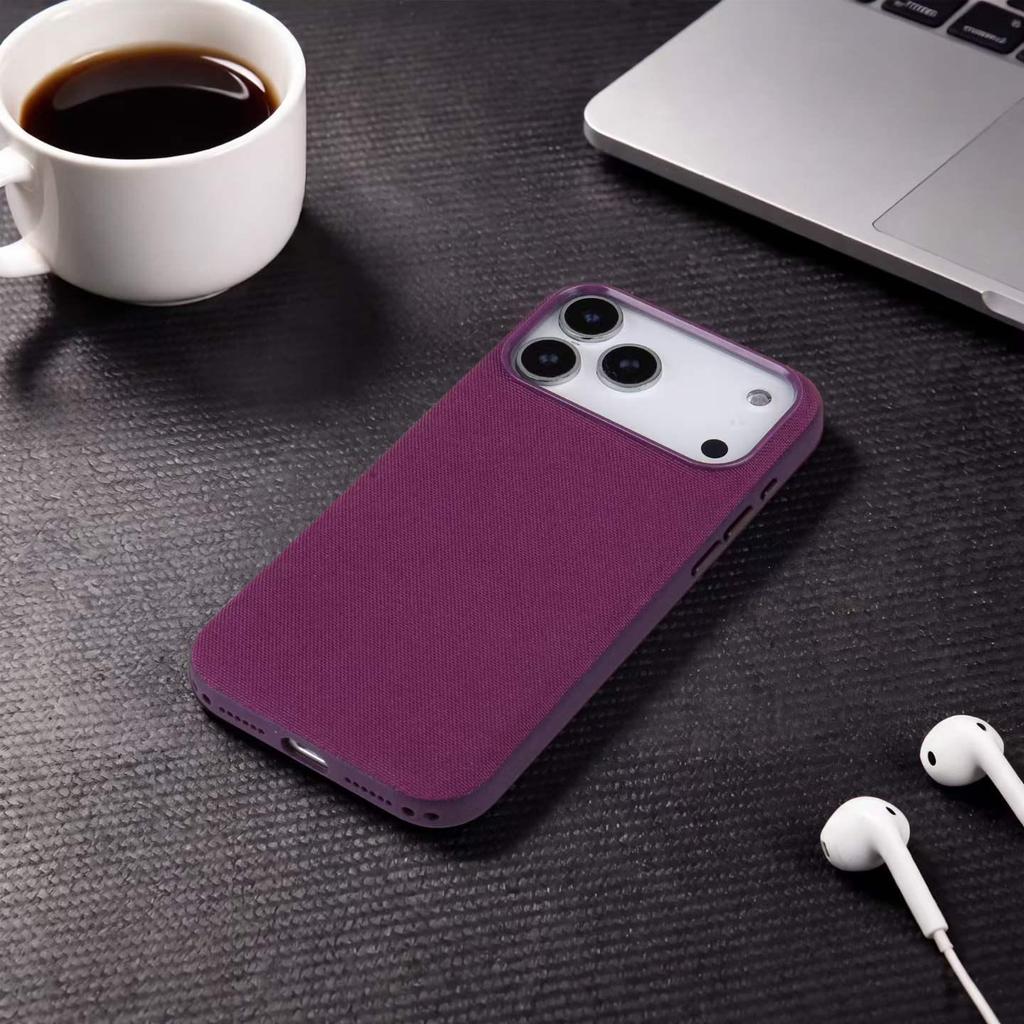 iPhone 17 Pro Max hoesje: Technisch Weefsel, Geweven Textuur, Magnetische Absorptie, Valbescherming