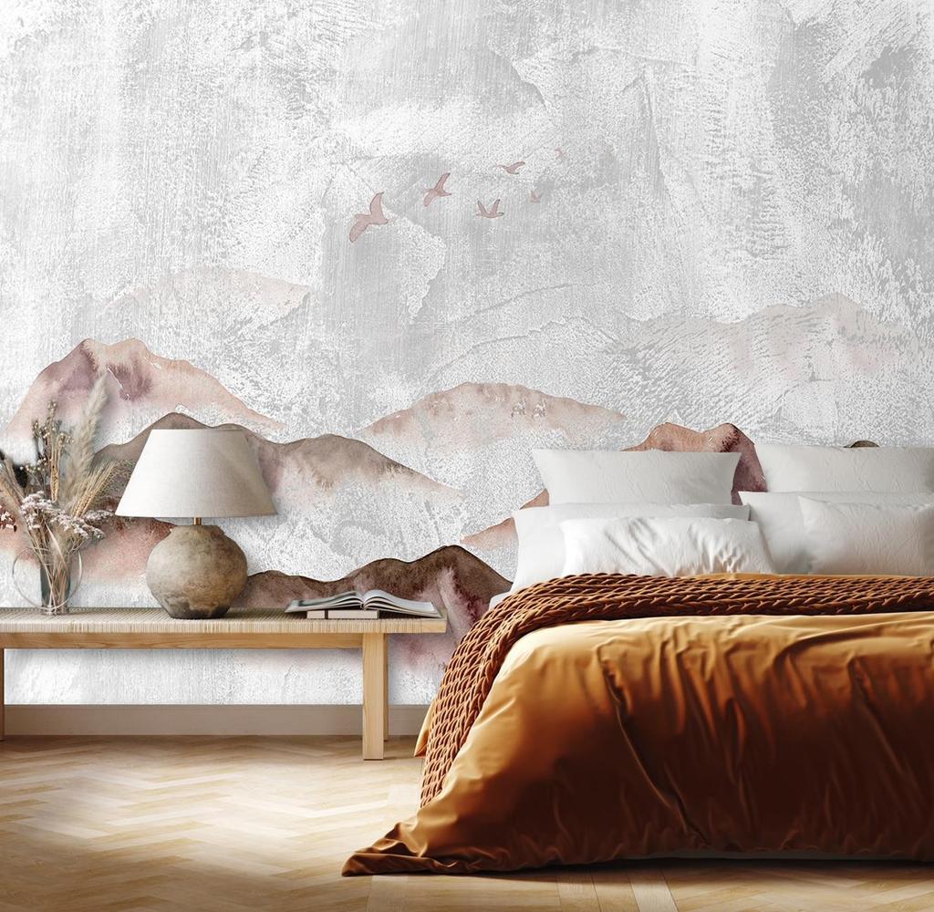 Wallpaper Birds Concrete Mountains Landscape