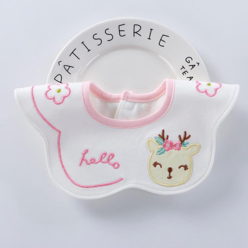 360° Cartoon Cotton Baby Bibs - Waterproof, Anti-Spit Up, Newborn Edition