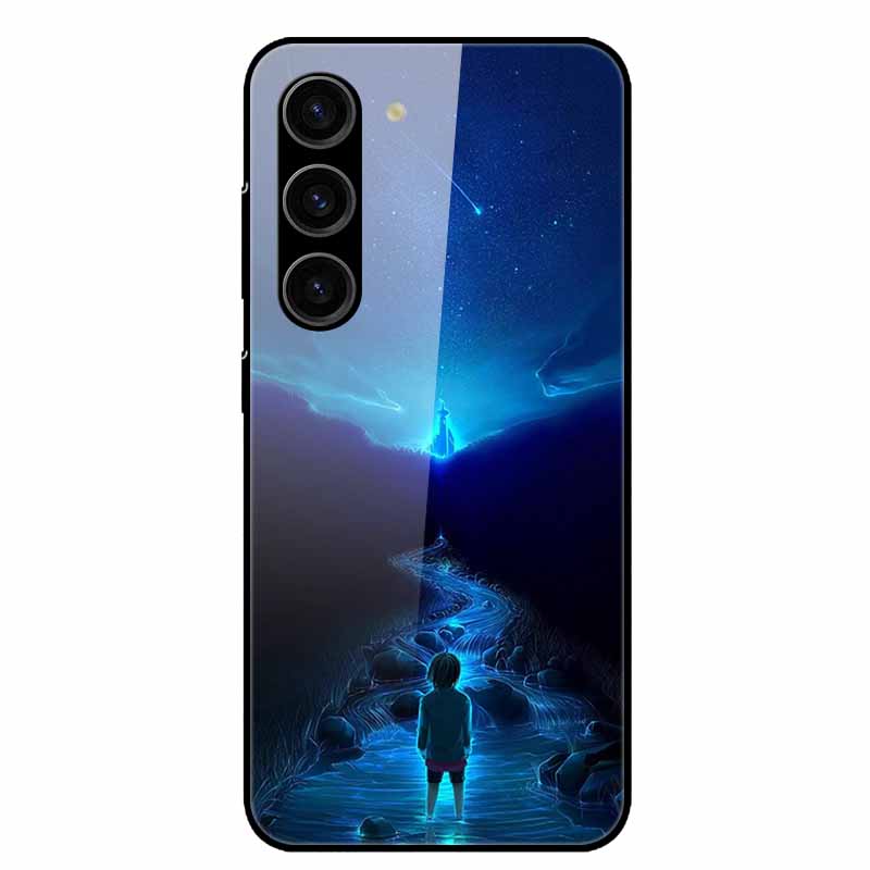 For Samsung Galaxy S25 Plus Case Tempered Glass Hard Phone Cover for Samsung S25 Ultra 5G Back Cases for GalaxyS25 S 25 S25Plus