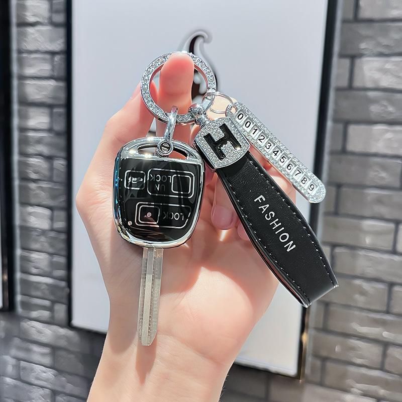 Tpu Car Remote Key Case Cover Protect Shell Fob For Toyota Land Crusier Fj Cruise Camry Corolla Rav4 Prado Yaris Carina Avensis