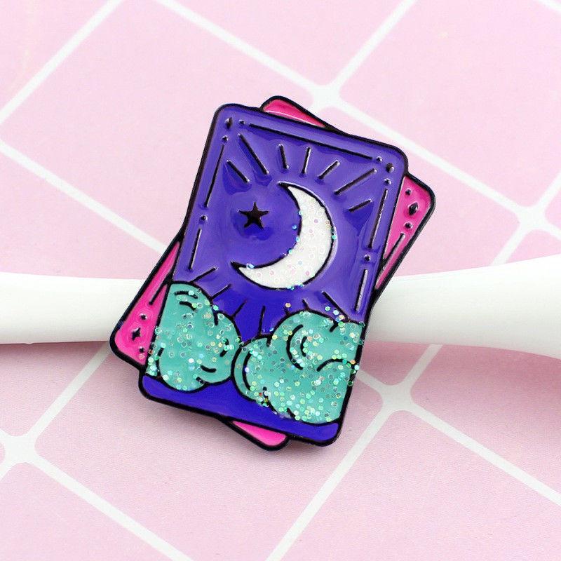 Premium Quality Enamel Brooch Featuring Witch Tools Skull Cat For Halloween