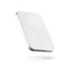 Zens Slim Qi2 Aluminum Powerbank - Magnetic Powerbank 5000 Mah Compatible with Magsafe and Qi2 (White)