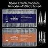 Long Coffin Nail Tips Full Cover Press On Reusable Fake Nails for Women Girls Manicure Home Party Use