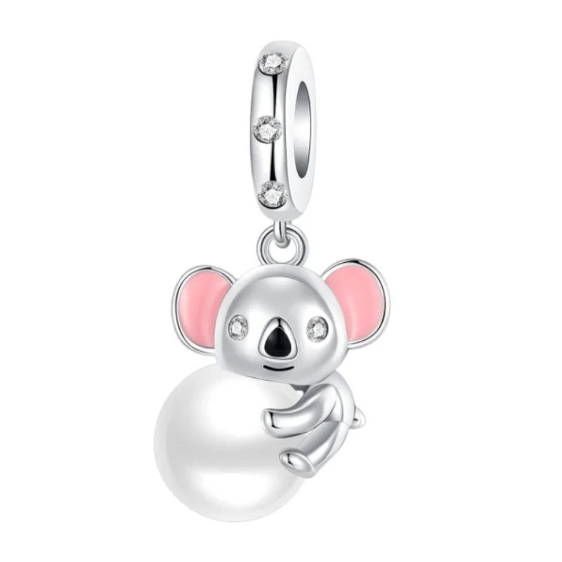 Copper Animal Charms Bear Rabbit Dog Panda Elephant Pig Kapibala Beads Pendants Fit Bracelet Diy Fine Jewelry Gift