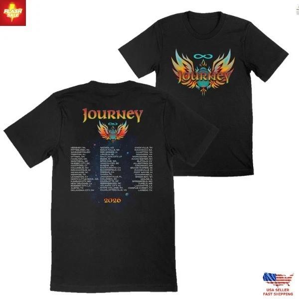 Journey Band Final Frontier Tour 2026 Schedule Tour Dates Unisex T-Shirt S-5XL Unisex T-Shirt S