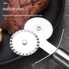 Stainless Steel Pizza Wheel Cutter & Server