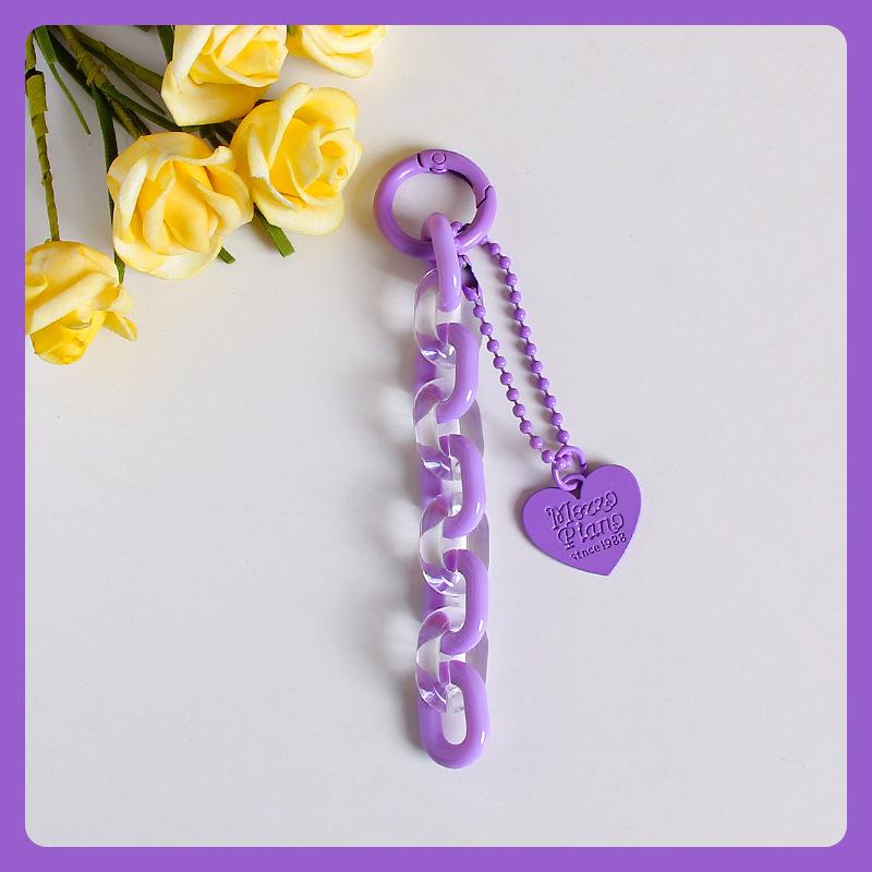 Sweet Cartoon Cute Heart Shaped Keychain Pendant Creative Chain Key Ring  Bag Hanging Decoration Accessories Gifts